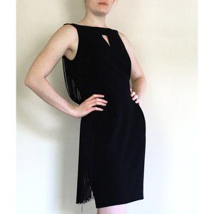 Nanette Lepore Black Fringe Dress